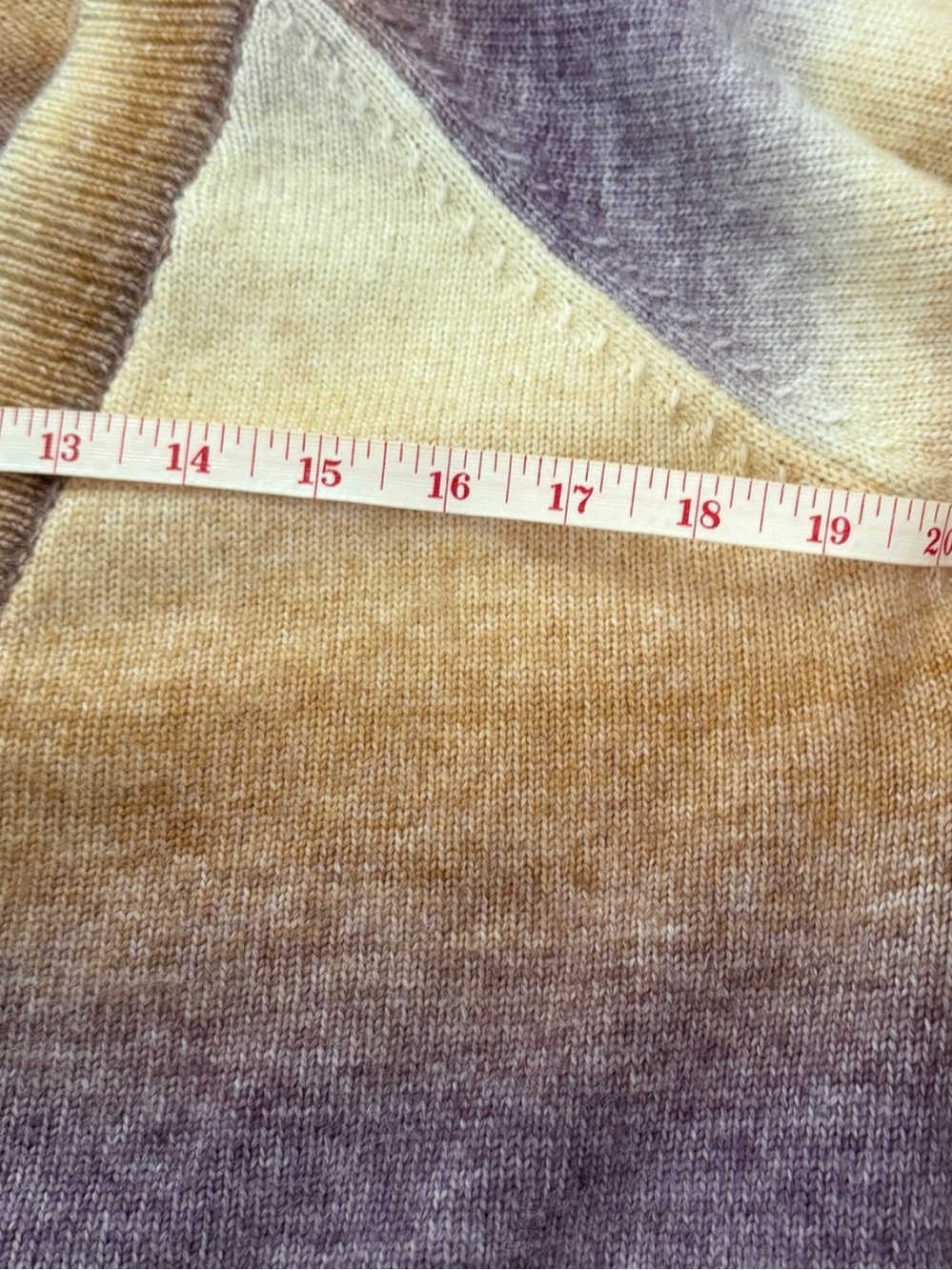 Weekend LA Ombre Cardigan S Dark Lilac Stripe Cozy Boho Grandpacore Sweater - Picture 6 of 12